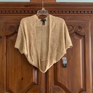 NWT INC International Concepts Sweater , gold beige with gold palettes. Large